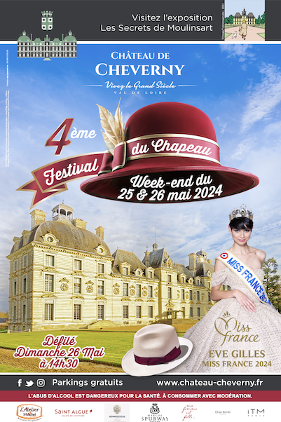 Festival du chapeau 2022 en présence de Miss France au château de Cheverny